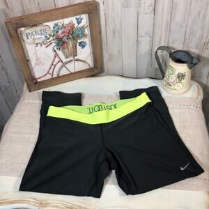Like New Nike Dri Fit Capri in Charcoal and Volt Large